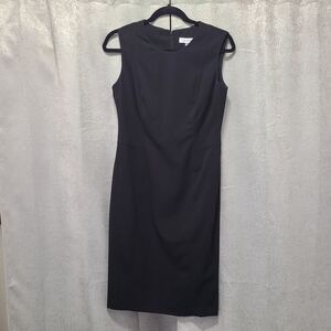 Calvin Klein Classic Black Midi Dress‎ Womens Size 4